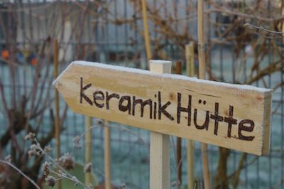 Schild KeramikHütte